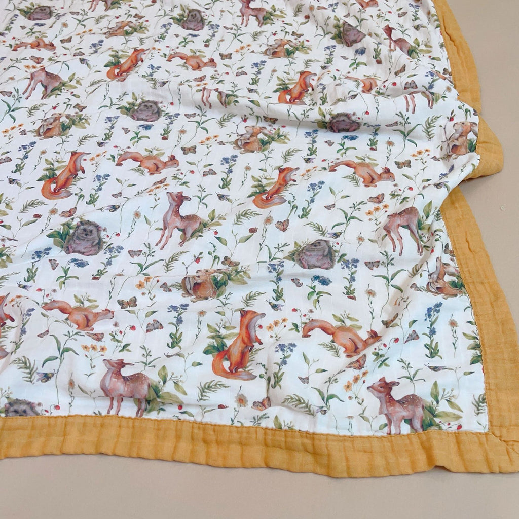 Bamboo Cotton Four-layer Yarn Single Child Cool Feeling Quilt Thin Blanket