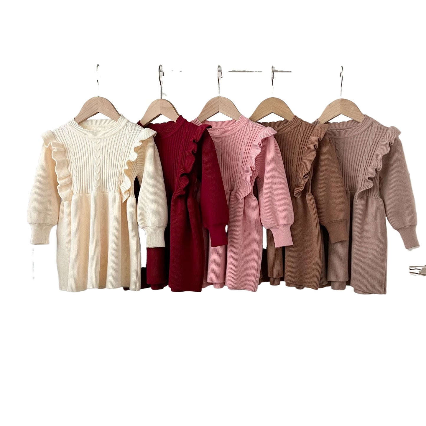 Cotton Wool Woven Autumn And Winter Thermal Dress