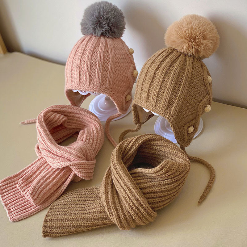 Children's Hat Scarf Two-piece Set