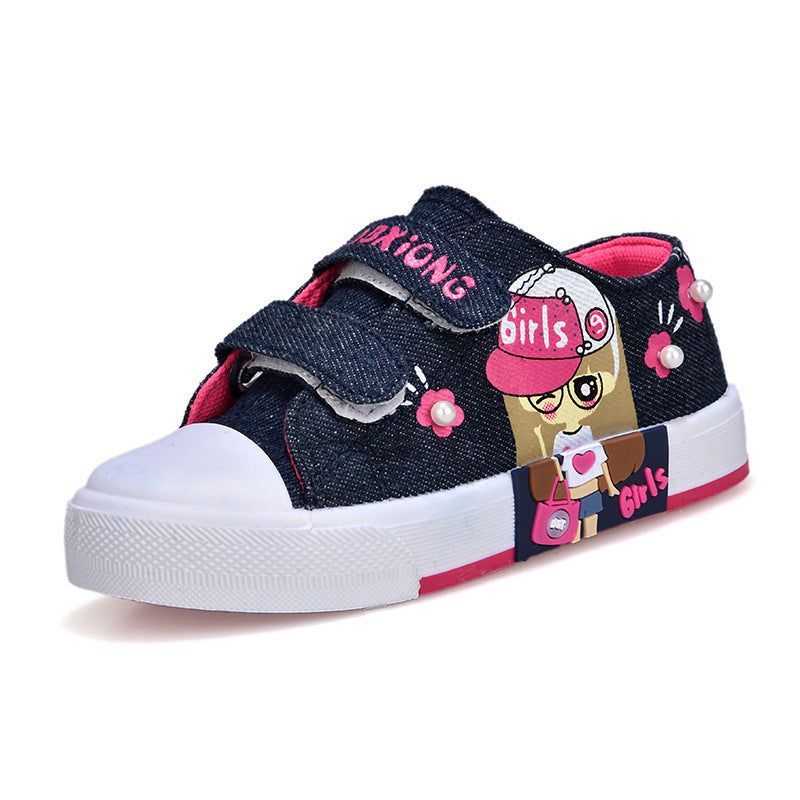 Children's Shoes Girls' Canvas Shoes Baby Sneakers Cowgirl Shoes