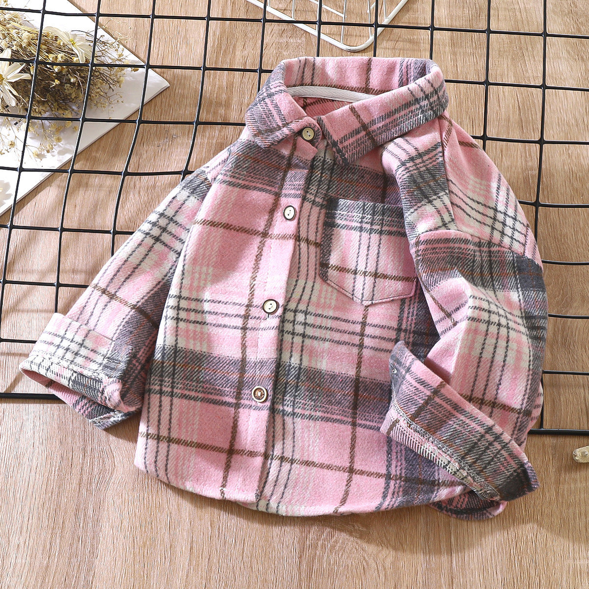 Boys' & Girls' Retro Polo Collar Jacket