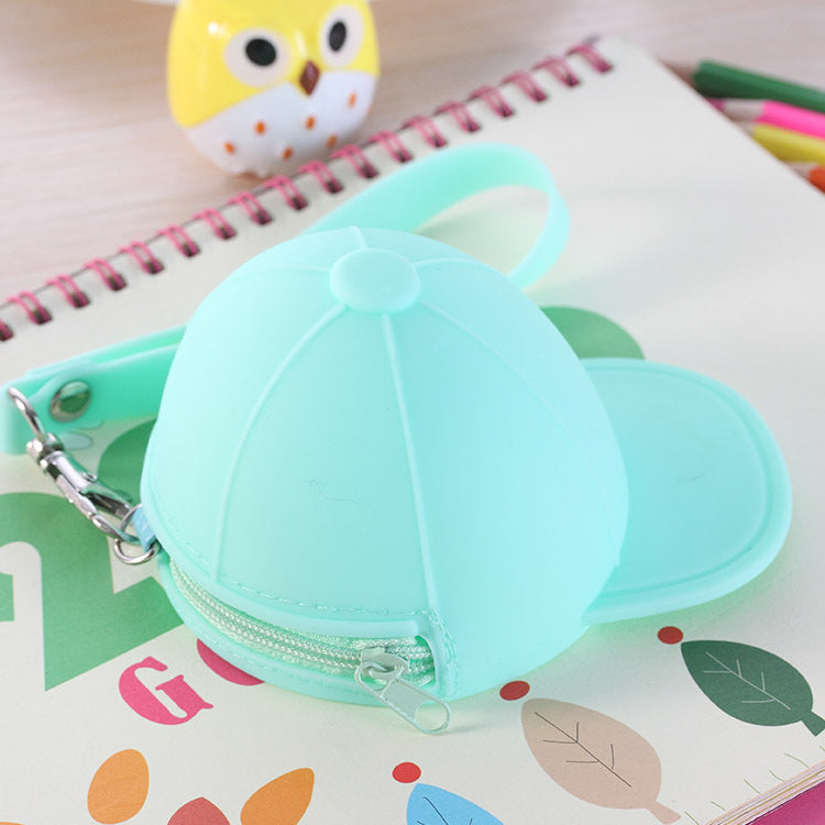 Cute Cartoon Candy Color Hat Silicone Coin Purse