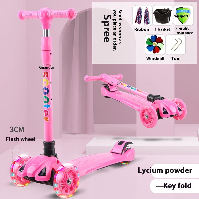 New Scooter With Flashing Wheels, 2-12 yrs