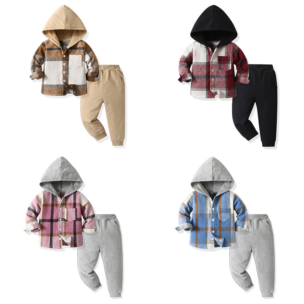 All-matching Plaid Shirt Harem Pants