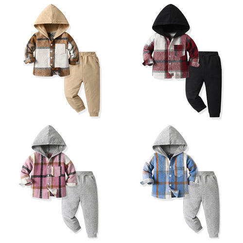 All-matching Plaid Shirt Harem Pants