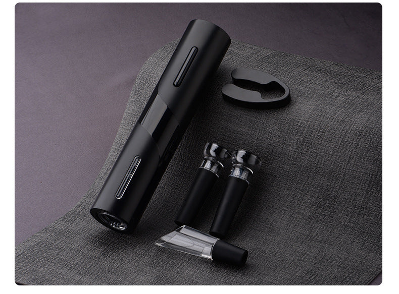 Five-in-one Red Wine Set, Base Electric Bottle Opener, Gift For Dad