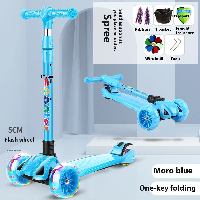 New Scooter With Flashing Wheels, 2-12 yrs