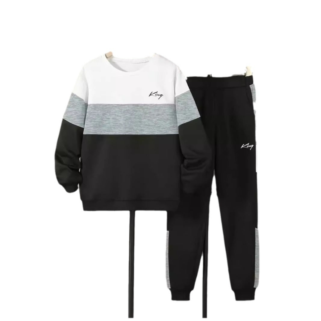 Design Multicolor Hoodie Pants Two-piece Set