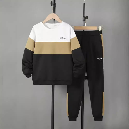 Design Multicolor Hoodie Pants Two-piece Set