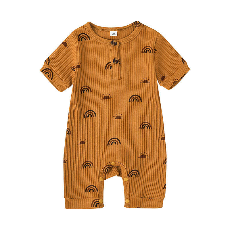 Summer New Short Sleeve Baby Rompers Jumpsuit