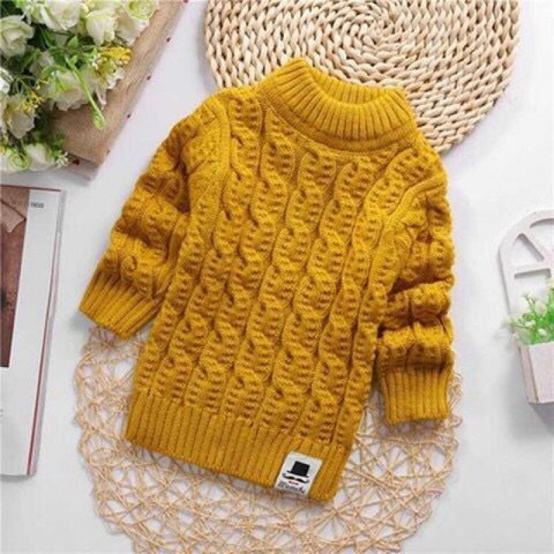 Children's Plush Thick Knitted Sweater