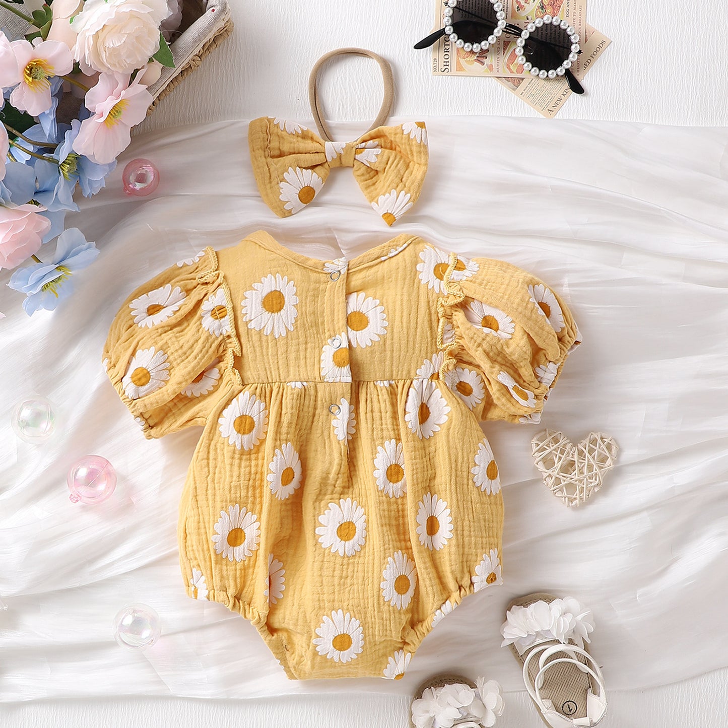 Baby Girl Summer Sunshine Onesie 2pc Set