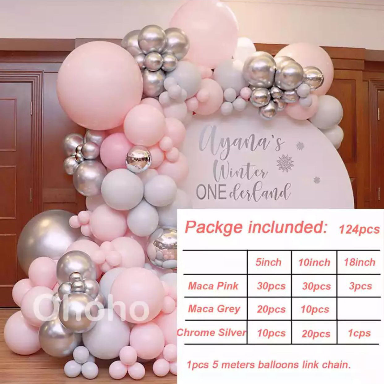 Birthday Party Decoration Balloon Garland Set