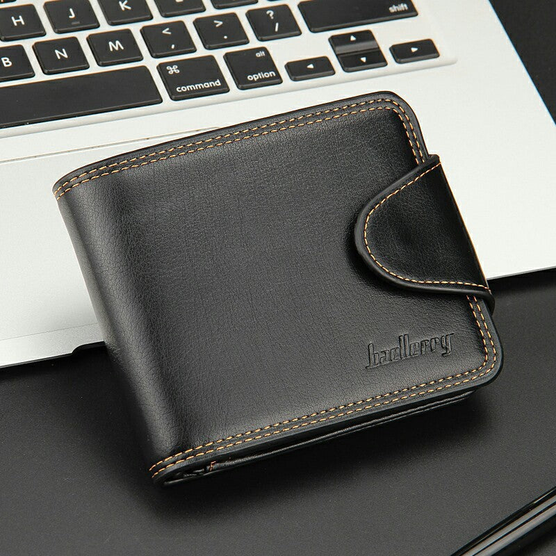 Casual Men's Horizontal Zipper Buckle Wallet, Gift For Dad