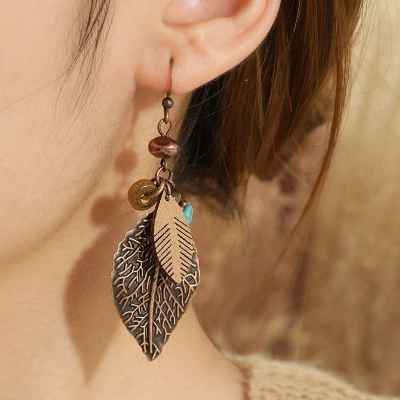 Earrings Necklace Bohemian Retro Set