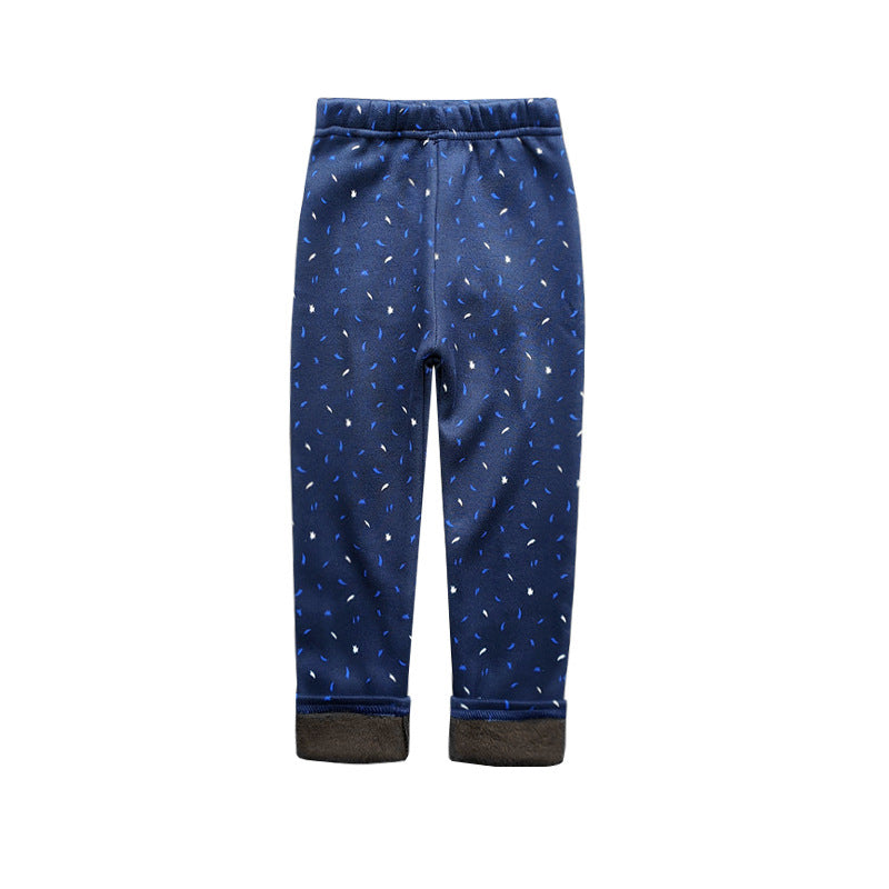 Fleece-lined Thermal Leggings For Girls