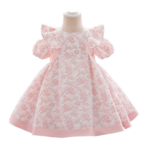 Baby/Girls' Fashion Bowknot Embroidered Dress