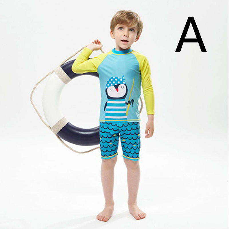 Children's Swimsuit Boys Girls Split Quick-Drying Swimsuit