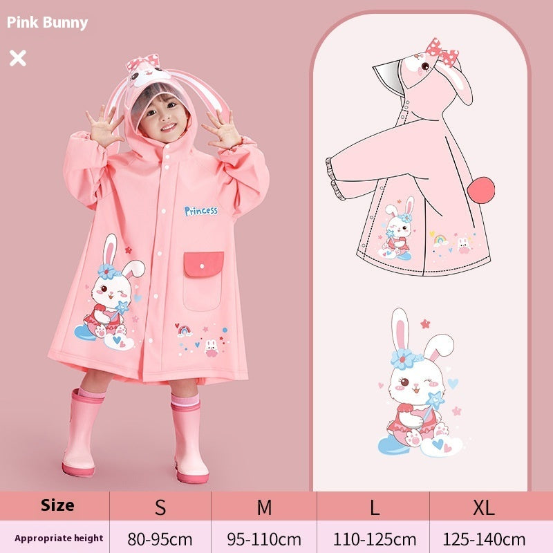 Children's Raincoat Schoolbag Poncho