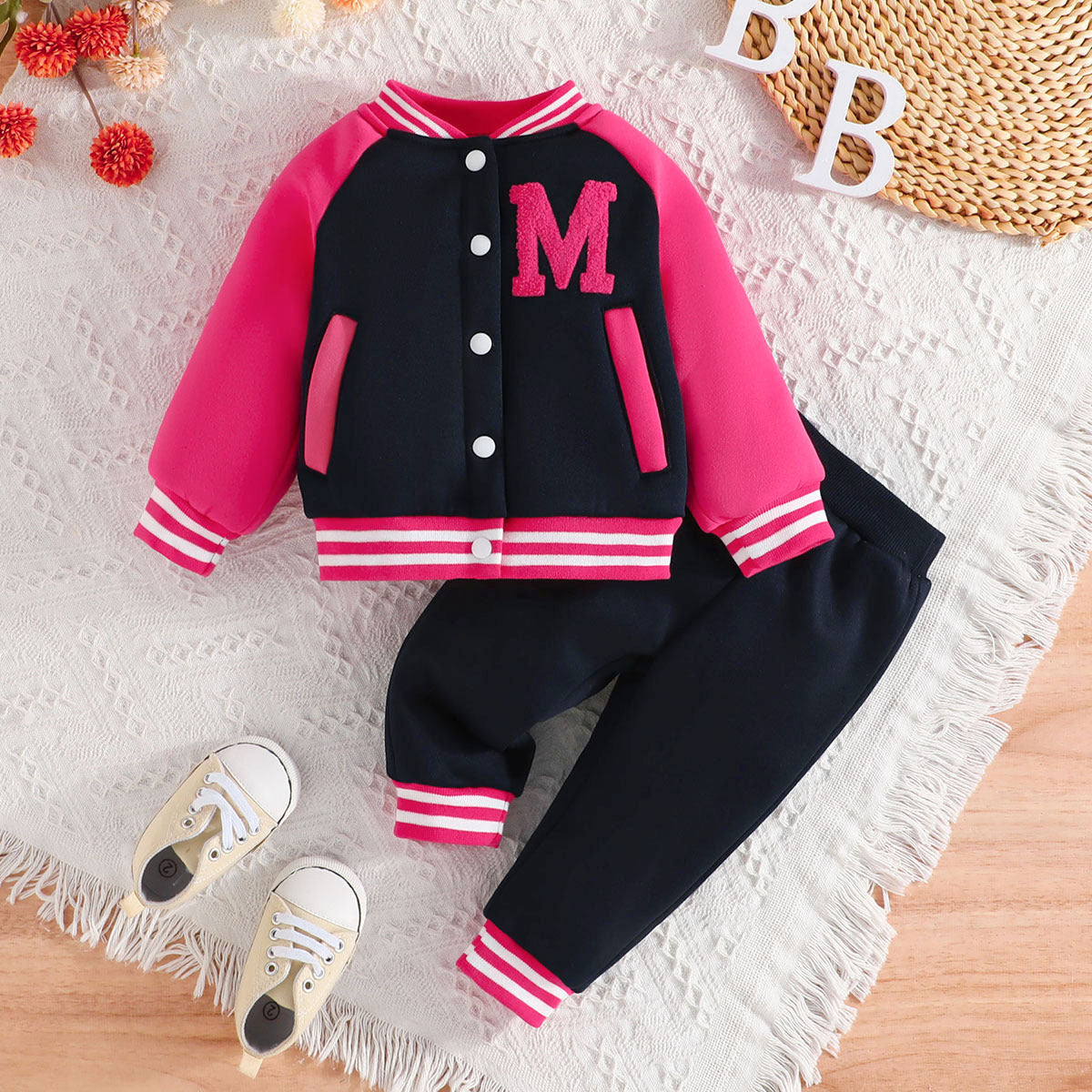 Baby/Toddler Girls' Baseball Uniform Two-piece Set