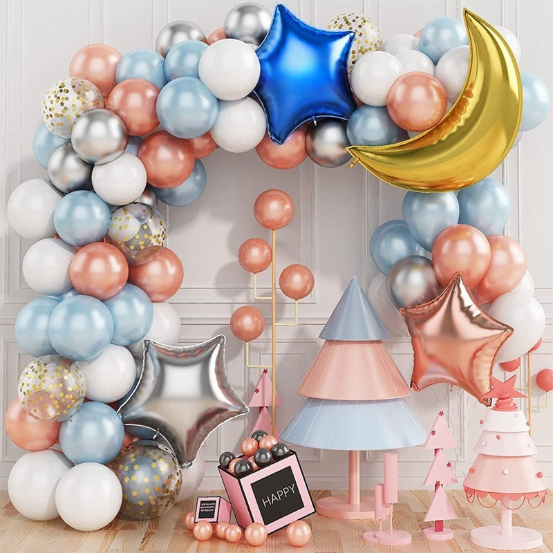 Blue Pink Gender Reveal Theme Arch Balloon Garland Set