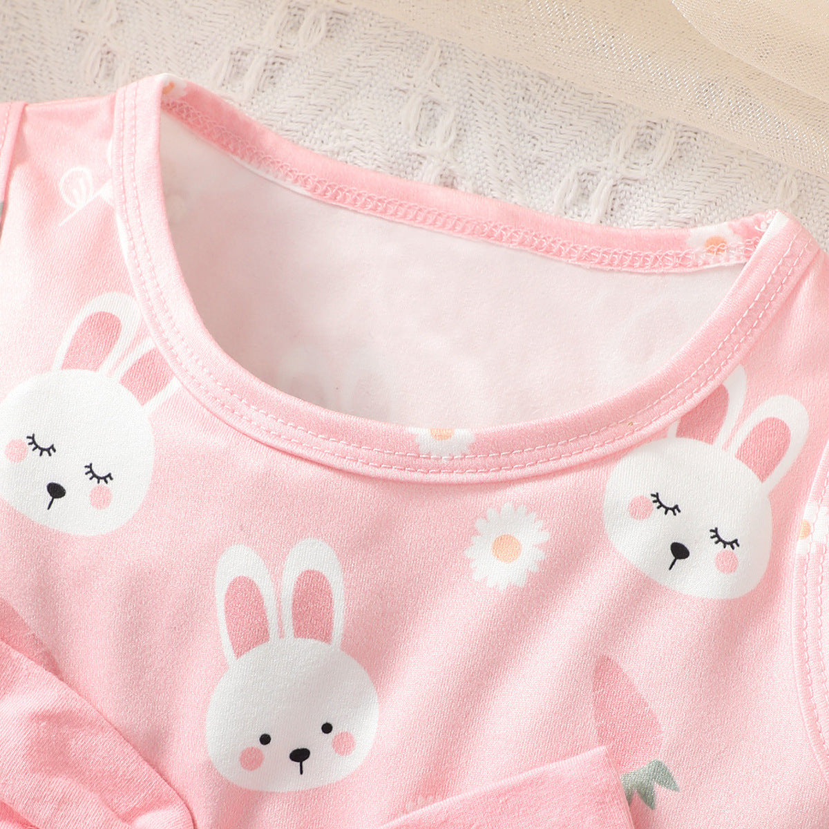 Cute Rabbit Print Girl Dress