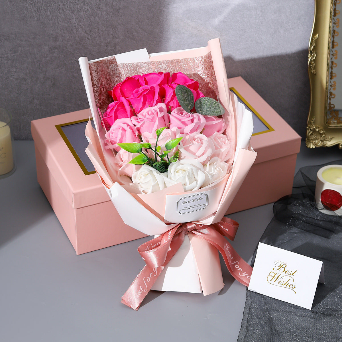 Rose Soap Bouquet Gift Box Valentine's Day Gift Artificial Flower