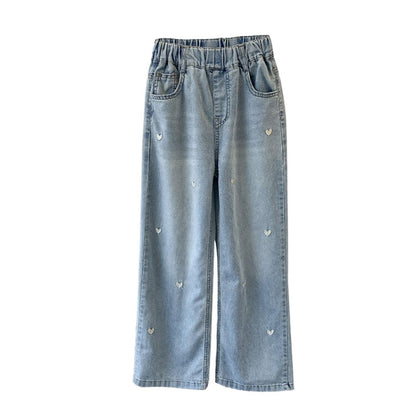 Wide-Leg Lyocell Denim Pants for Girls