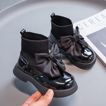 Girl Bow Princess Style Leather Boots