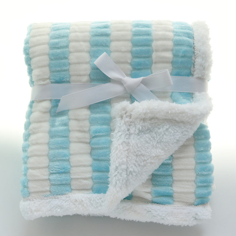 Autumn & Winter Double-layer Thickened Baby Lambswool Thermal Blanket