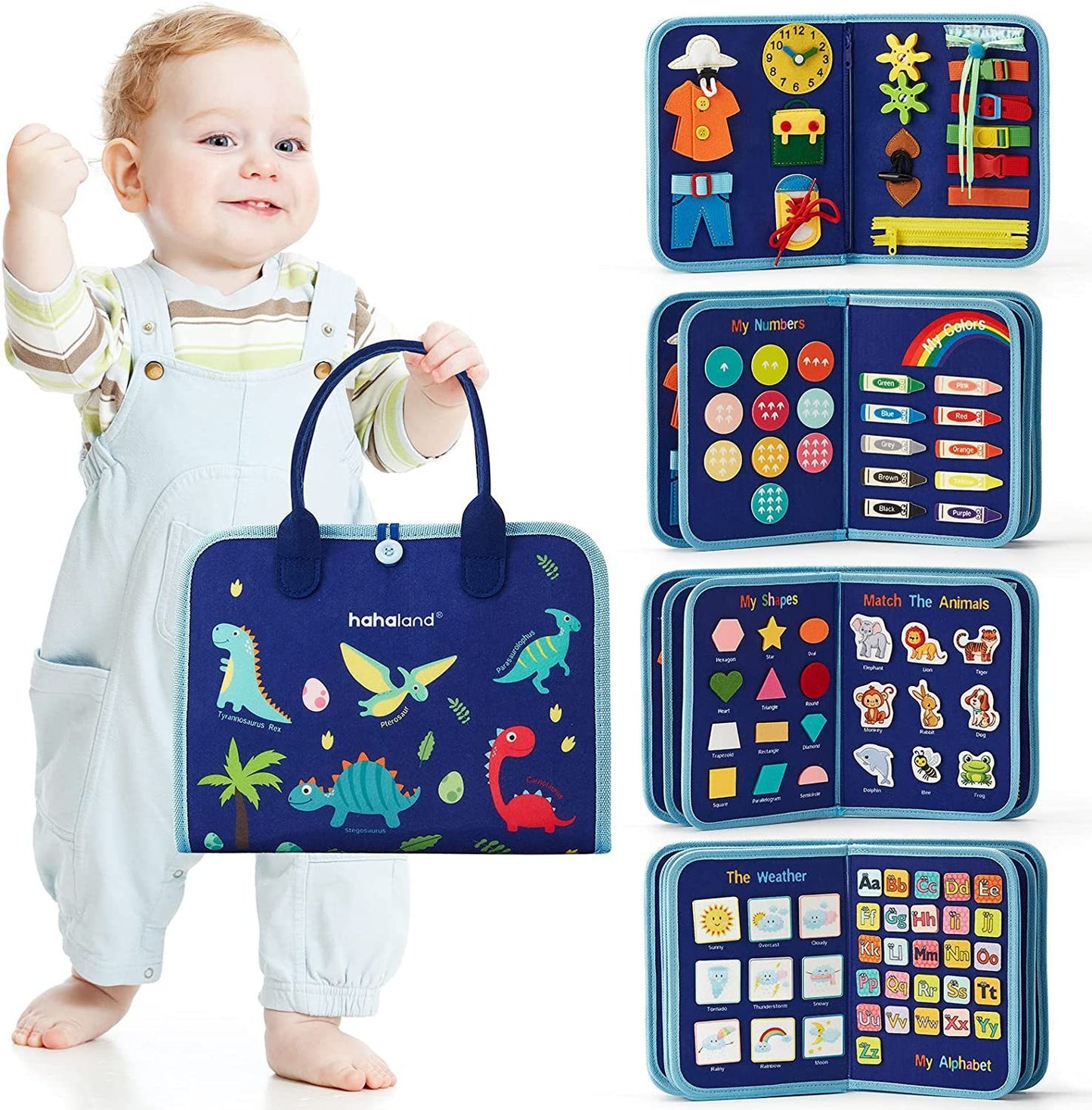 Life's Common Sense Dressing Lace-up Felt Bag, Toddler Felt Busy Board