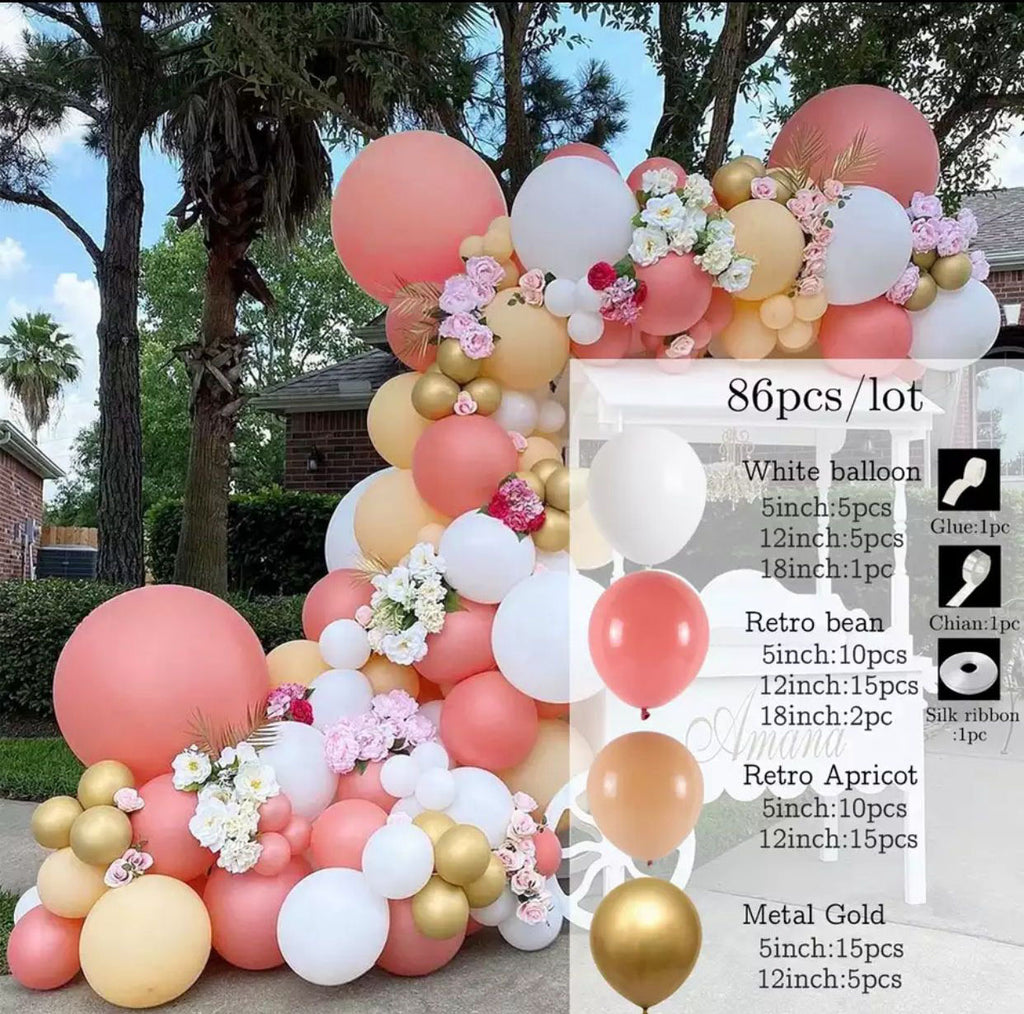 Retro Colored Irregular Balloon Arch Garland Kits, Multiple Kits Available
