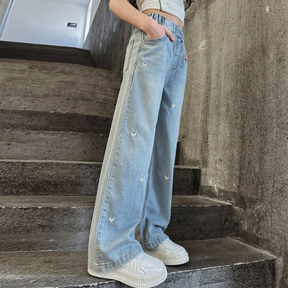 Wide-Leg Lyocell Denim Pants for Girls