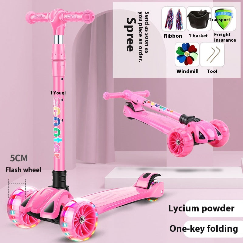 New Scooter With Flashing Wheels, 2-12 yrs