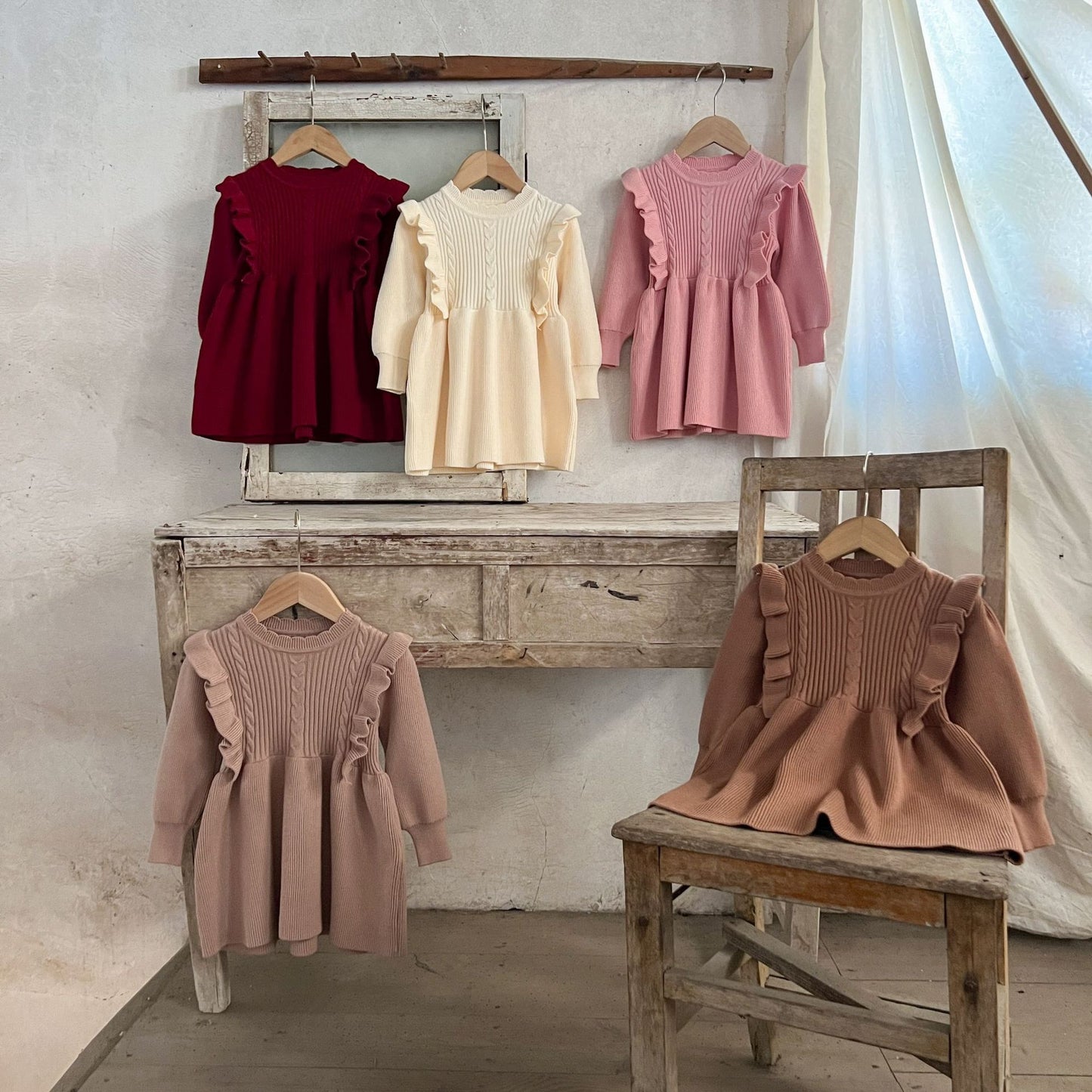 Cotton Wool Woven Autumn And Winter Thermal Dress