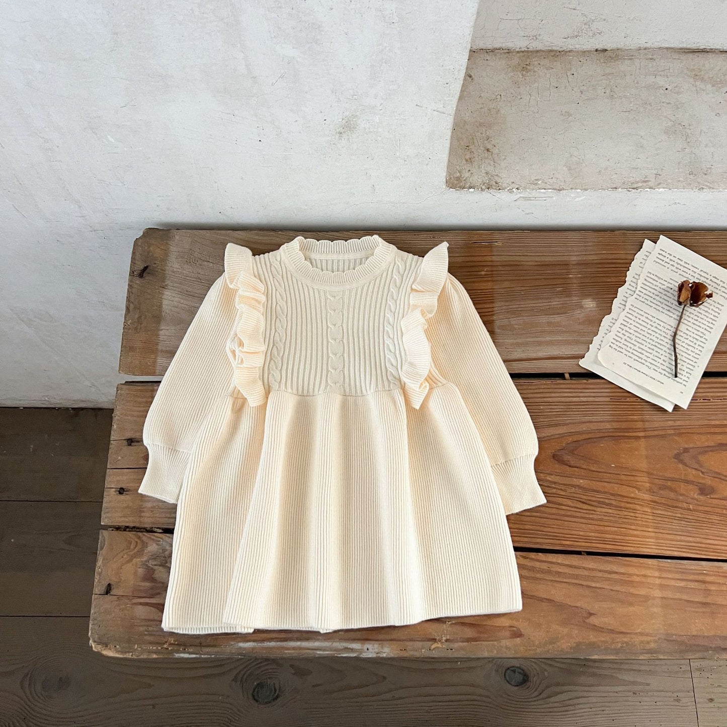 Cotton Wool Woven Autumn And Winter Thermal Dress