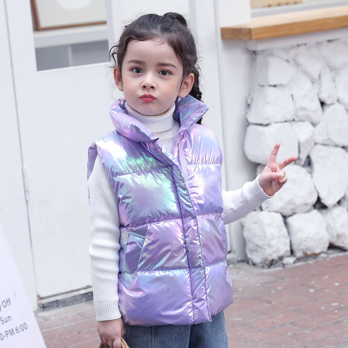 Down Cotton Vest, Spring or Winter Warm Vest For Boys or Girls