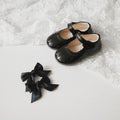 Spring And Autumn Girls Shallow Mouth Pumps Leather Shoes Temperament Girl Bow