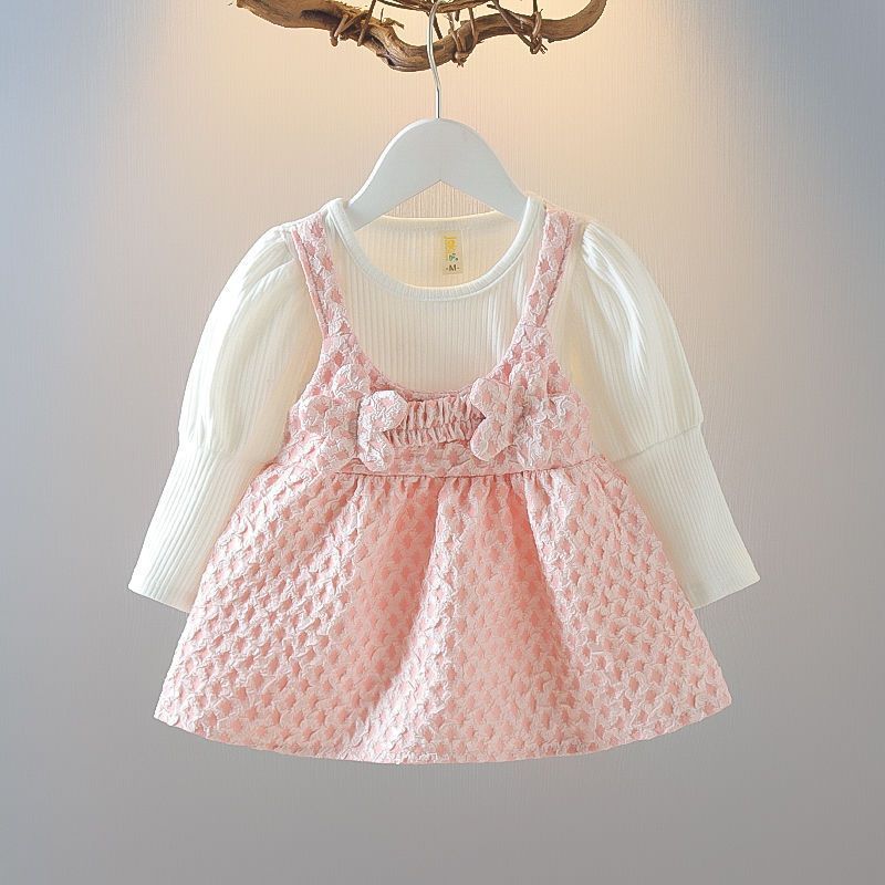 Baby Girls' Spring And Autumn 1pc Dress