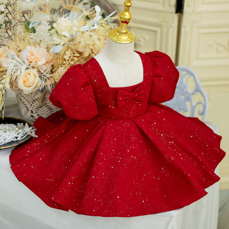 Baby Zhuazhou Umbrella Red Princess Dress