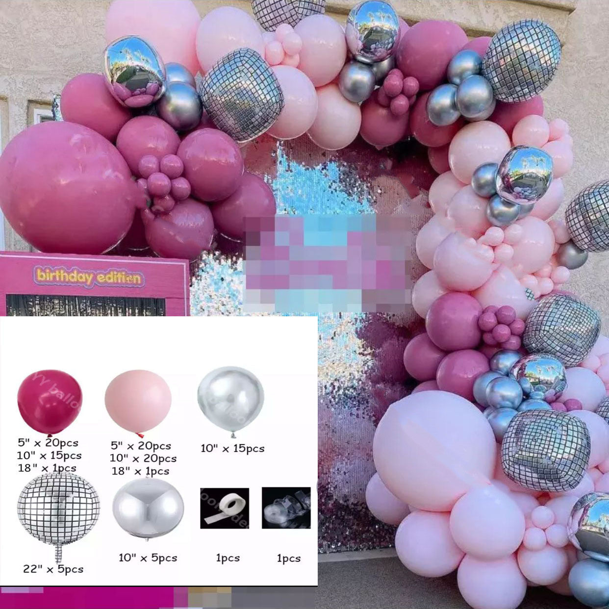 Retro Colored Irregular Balloon Arch Garland Kits, Multiple Kits Available
