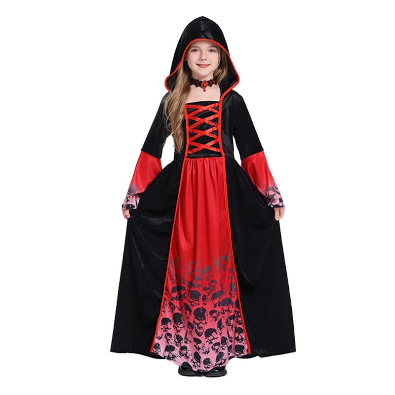 Halloween Witch Vampire Costume Horror Skull Dress Up Performance