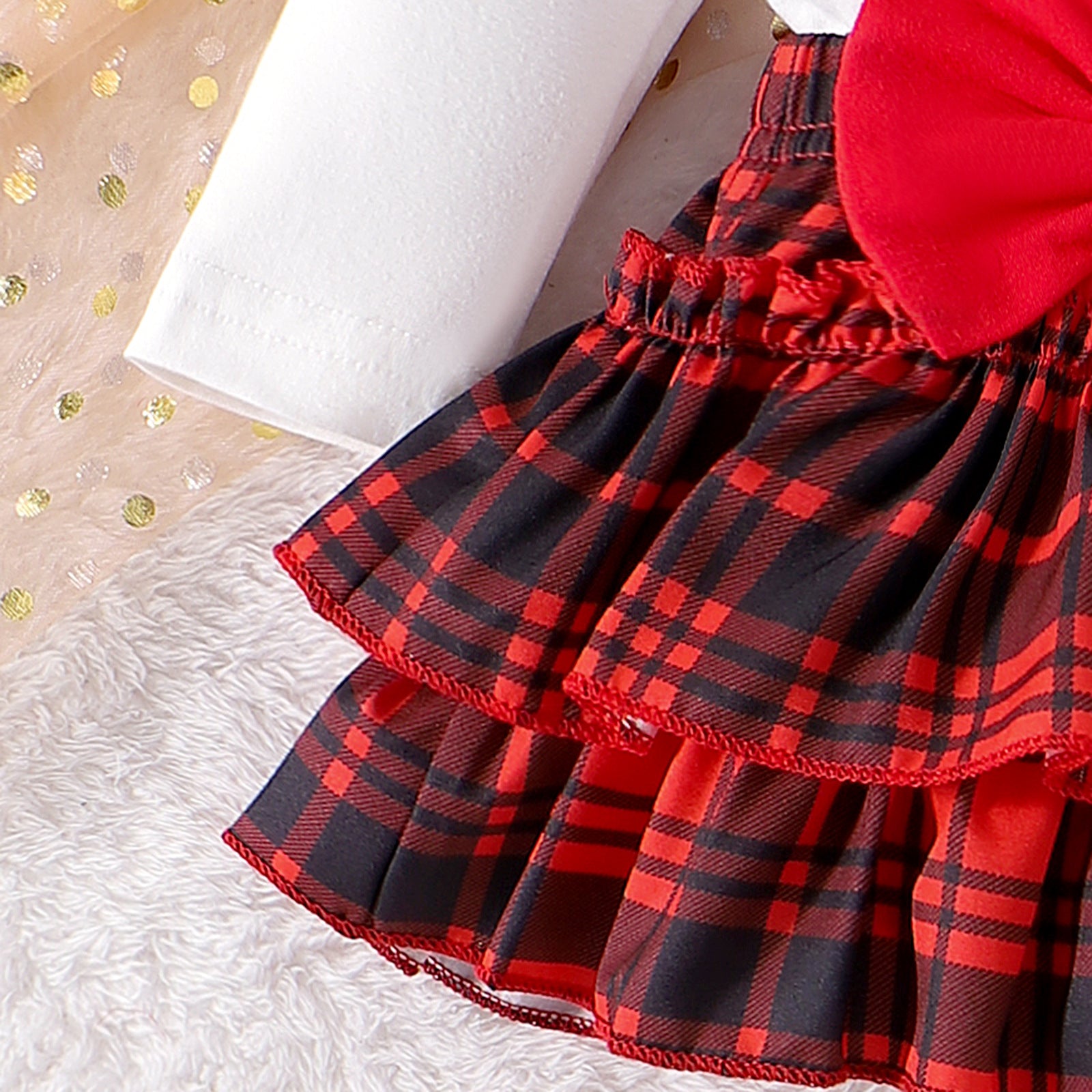 Infant Christmas Striped Letter Print Two-Piece Set - Fall/Winter